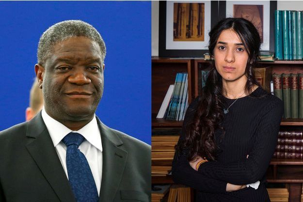 PRIX NOBEL DE LA PAIX : Le prix Nobel de la paix 2018, décerné   à Denis Mukwege et Nadia Murad
